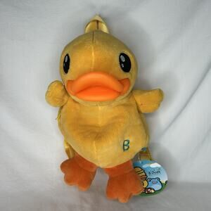 B.Duck Plush Backpack – Cute Yellow Duck School Bag for Kids Carnival
